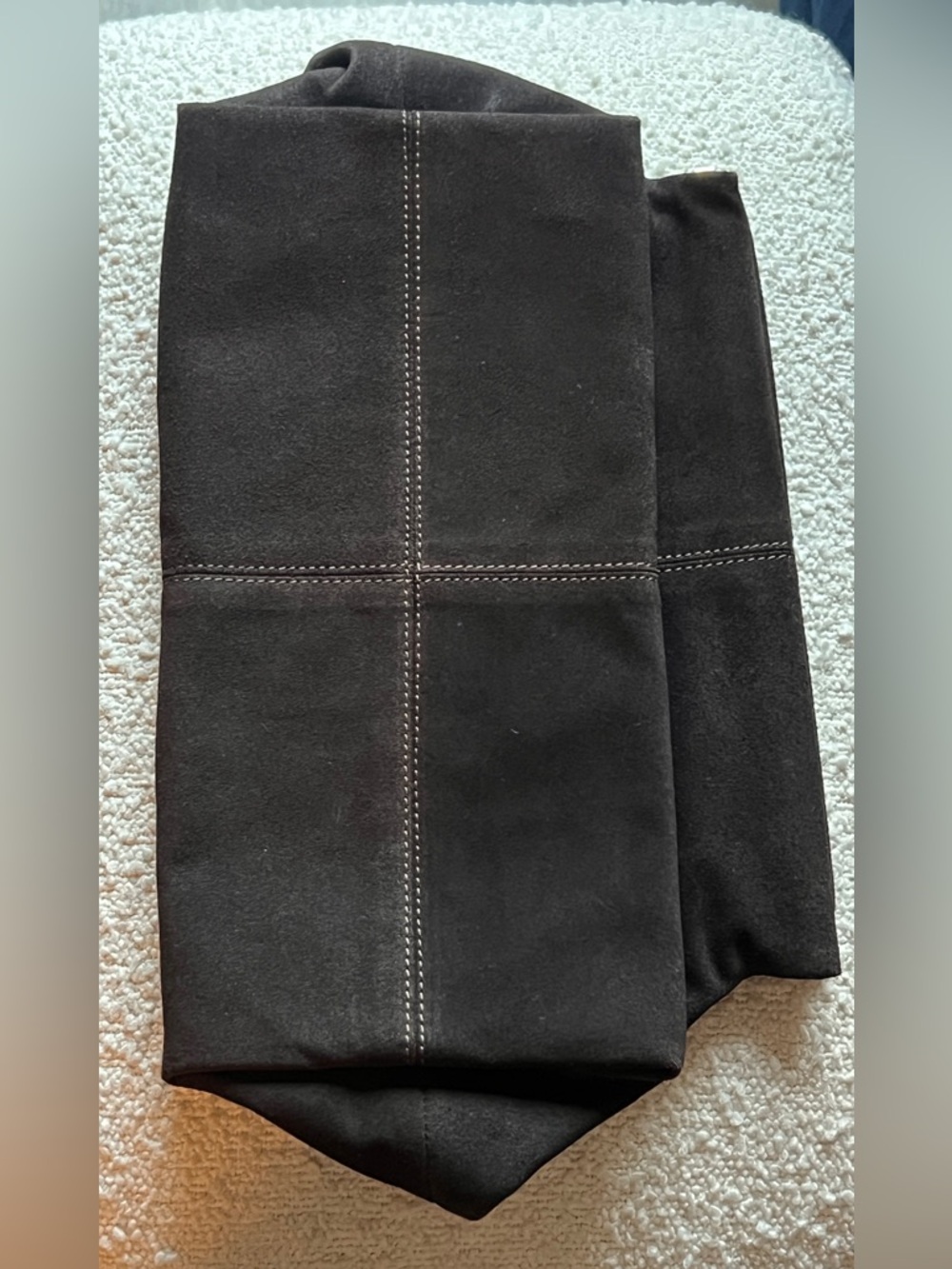 Flattered Clay Clutch Suede Chocolate - Picture 3 of 5